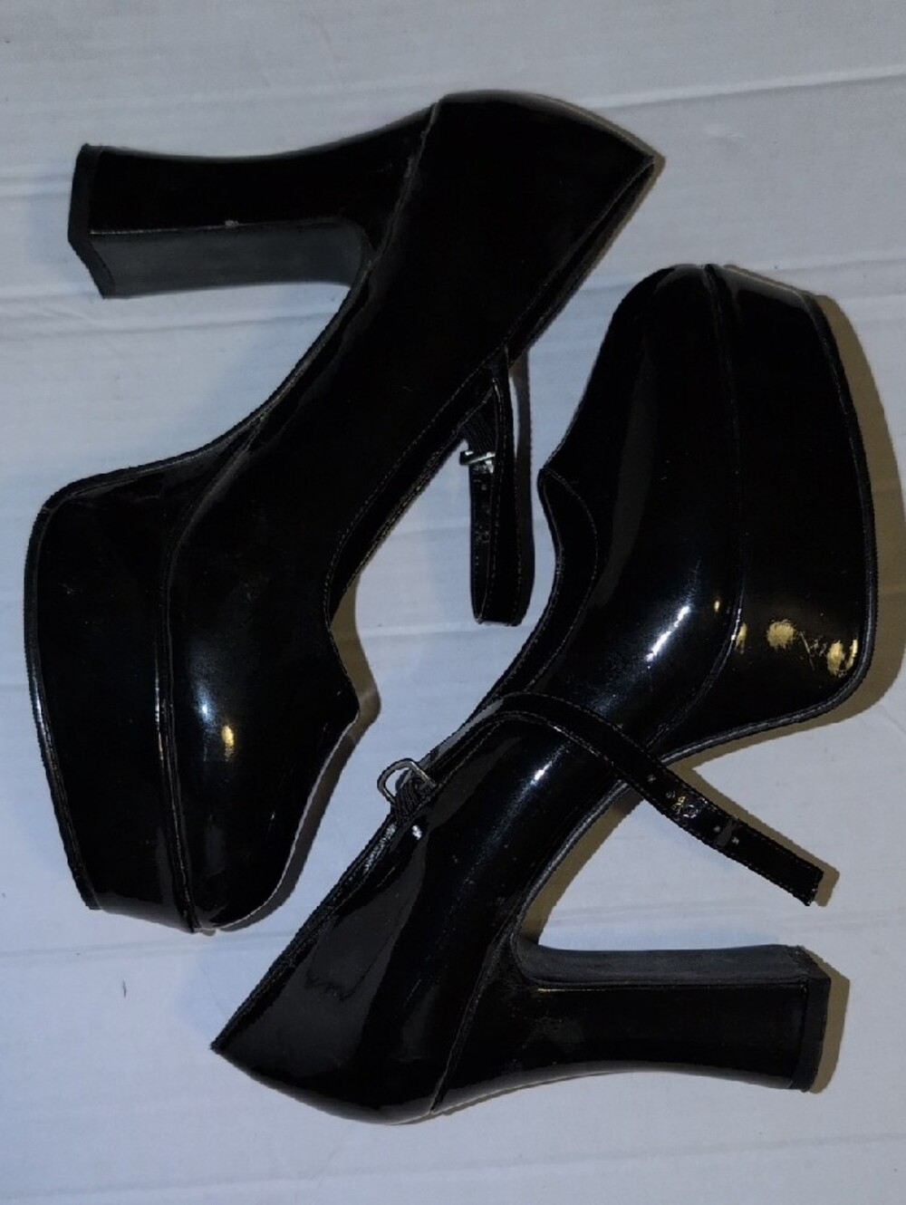 Funtasma Black Patent Mary Jane Platform Heels - Picture 4 of 6